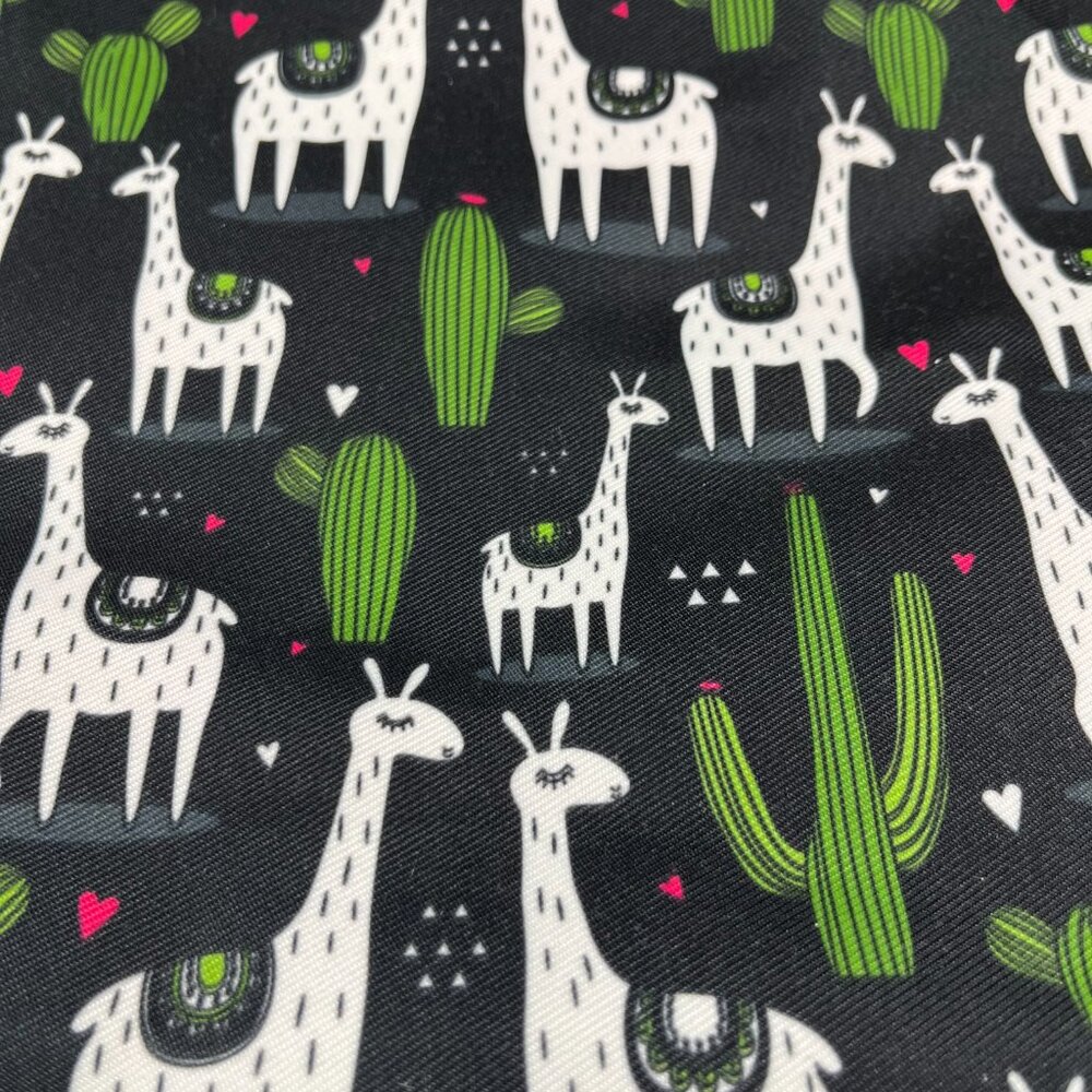 Llama / Cactus / Heart Tote & Zip Pouch/Wallet - Navy/ White/Green - NWT - Picture 3 of 10